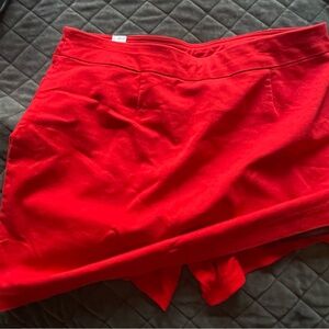 Vibrant Red Skort